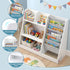 Keezi Kids Bookshelf Wood Bookcase Toddler Toys Storage Rack Display Shelves