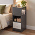 Artiss Narrow Bedside Table 25cm Slim Side Cabinet with Drawer & Shelves Grey