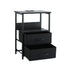 Smart LED Nightstand – Charging Station, Foldable Drawers, 40×30×60cm, Black