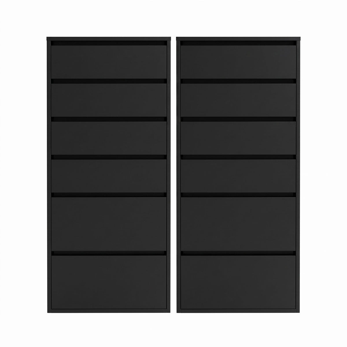 Artiss 2x Chest of 6 Drawers Dresser Tallboy Black