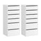 Artiss 2× Chest of 6 Drawers White – Tallboy Dresser Storage Cabinet 113cm