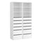 Artiss 2× Tallboy Cabinet 6 Drawers White – Adjustable Shelves Storage 185cm