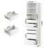 Artiss 2x Chest of 6 Drawers Tallboy Cabinet Adjustable Shelf White