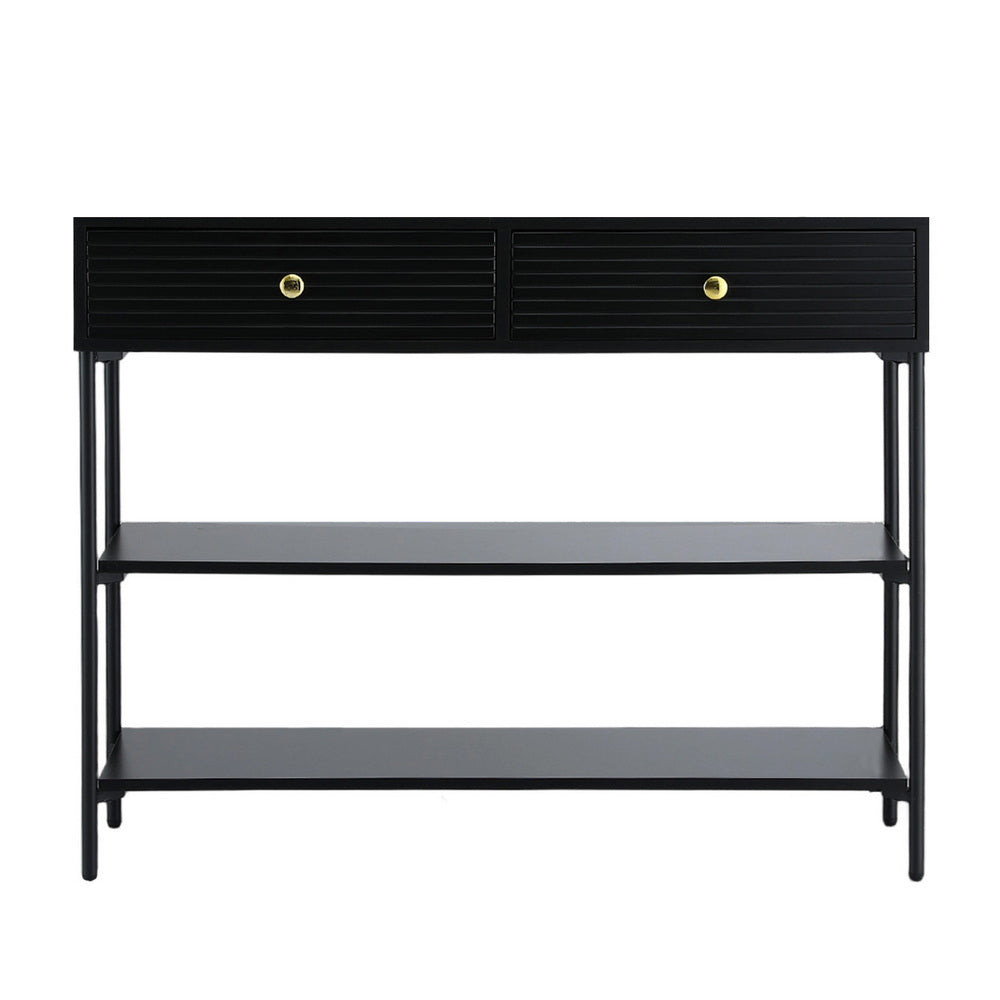 Artiss Console Sofa Table 3-Tier Black