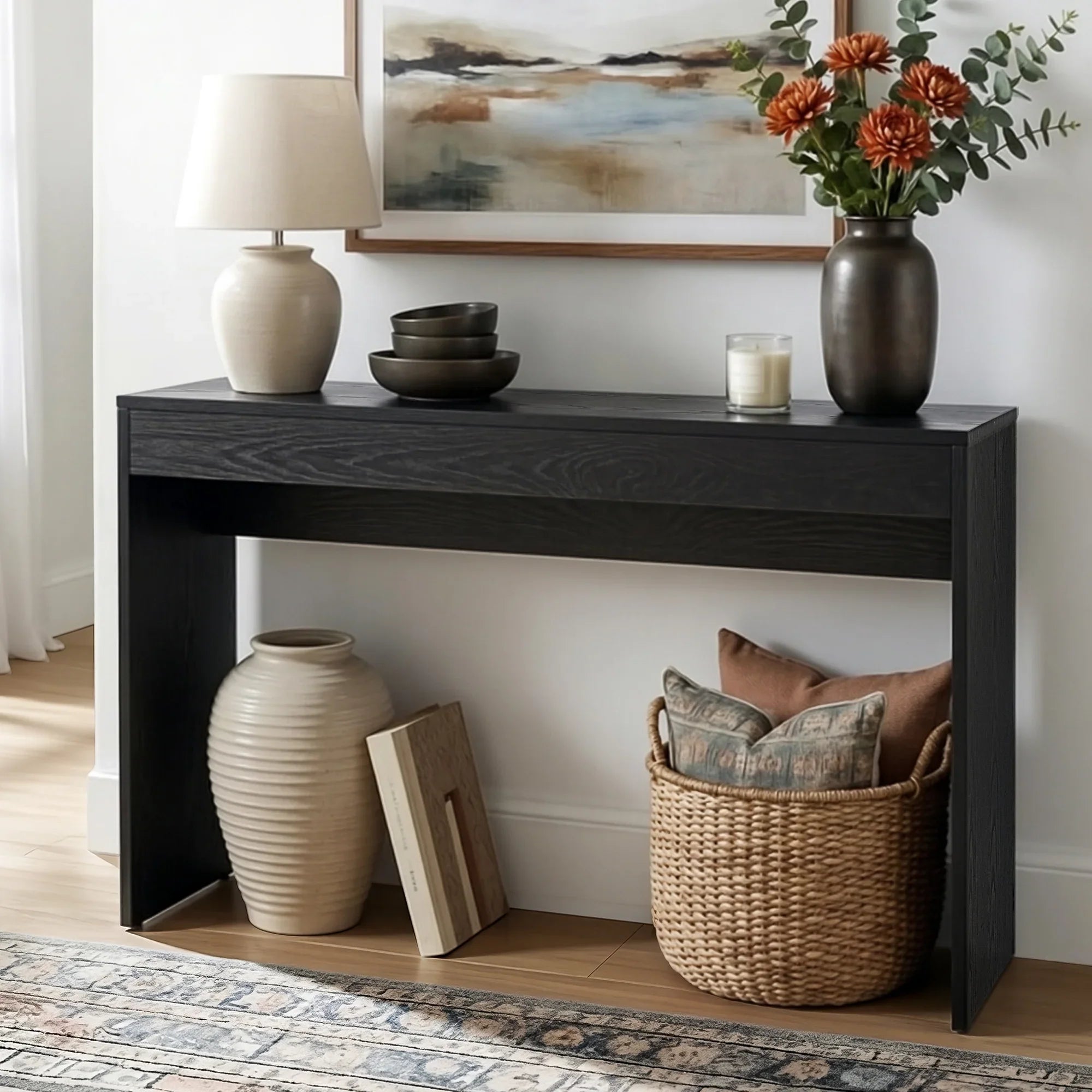 Console Table Hallway Sofa Entryway Entrance 120CM Black