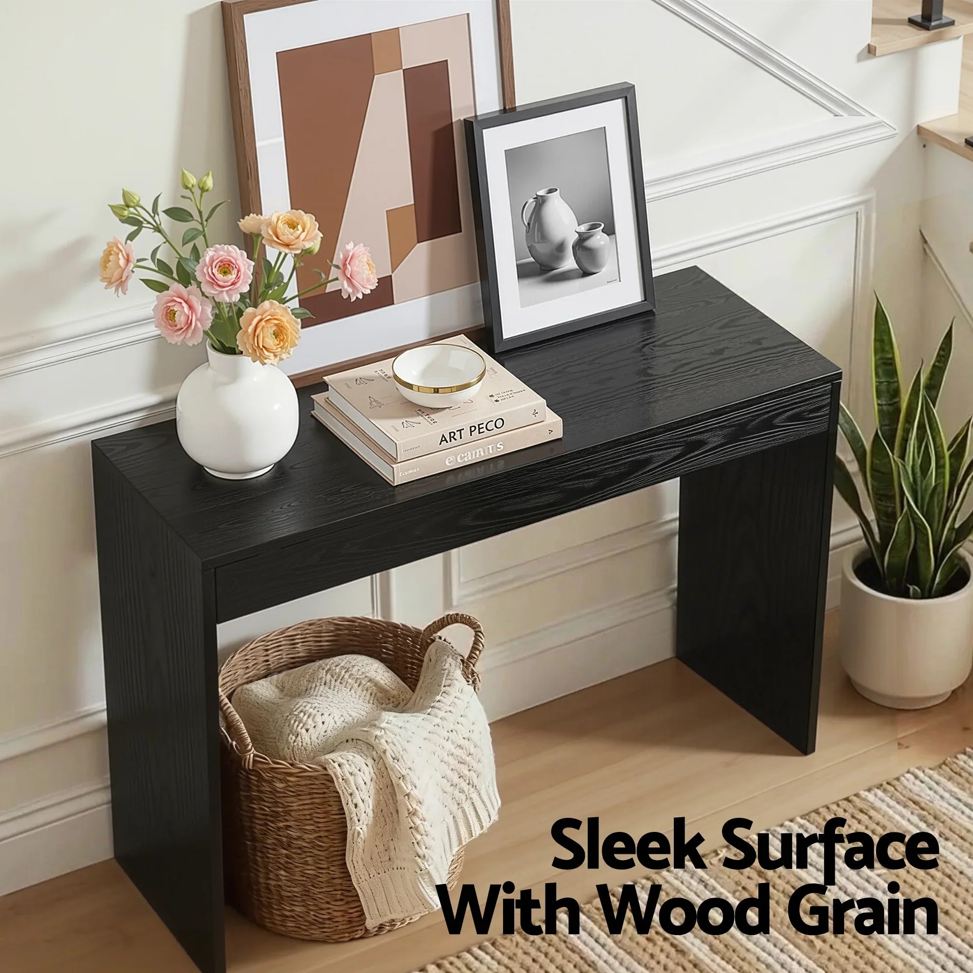 Console Table Hallway Sofa Entryway Entrance 120CM Black