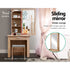 Artiss Dressing Table Stool Set Sliding Mirror Oak Demi