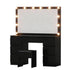 Dressing Table Vanity Desk Set Stool 12 Led Bulbs Black