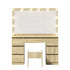 Dressing Table Vanity Set – 12‑LED Makeup Desk with Stool, 7 Drawers Wood
