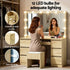 Dressing Table Vanity Set – 12‑LED Makeup Desk with Stool, 7 Drawers Wood