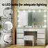 Dressing Table Vanity Desk Set Stool 12 Led Bulbs White