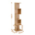Bookshelf 5‑Tier S‑Shape – Oak Display Shelf, 154cm Storage Unit
