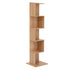 Bookshelf 5‑Tier S‑Shape – Oak Display Shelf, 154cm Storage Unit