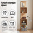 Bookshelf 5‑Tier S‑Shape – Oak Display Shelf, 154cm Storage Unit