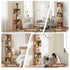 Bookshelf 5‑Tier S‑Shape – Oak Display Shelf, 154cm Storage Unit