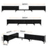 TV Cabinet Entertainment Unit Stand Extendable Black