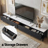 TV Cabinet Entertainment Unit Stand Extendable Black