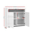 LED Sideboard Cabinet High Gloss Storage Unit TV Buffet White