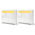 2x Buffet Sideboard Cabinet LED Cupboard High-Gloss Storage Pantry ARNO