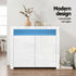 2x Buffet Sideboard Cabinet LED Cupboard High-Gloss Storage Pantry ARNO