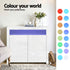 2x Buffet Sideboard Cabinet LED Cupboard High-Gloss Storage Pantry ARNO