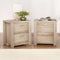 2x Maxi Bedside Tables Pine 2 Drawer Bedroom Nightstand Storage