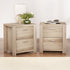 2x Maxi Bedside Tables Pine 2 Drawer Bedroom Nightstand Storage