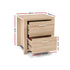 2x Maxi Bedside Tables Pine 2 Drawer Bedroom Nightstand Storage