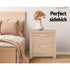 2x Maxi Bedside Tables Pine 2 Drawer Bedroom Nightstand Storage