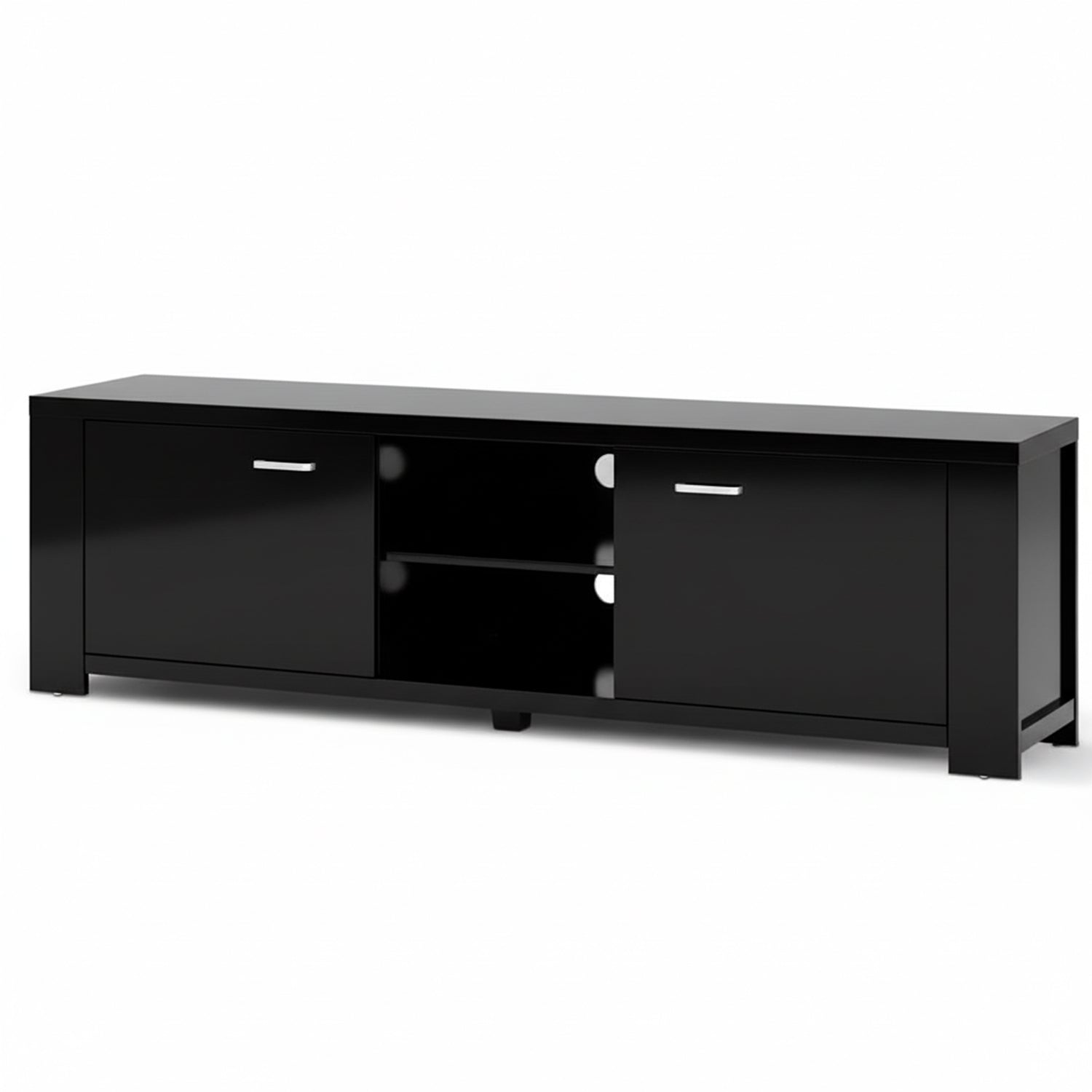 TV Cabinet Entertainment Unit 160cm Black Maxi