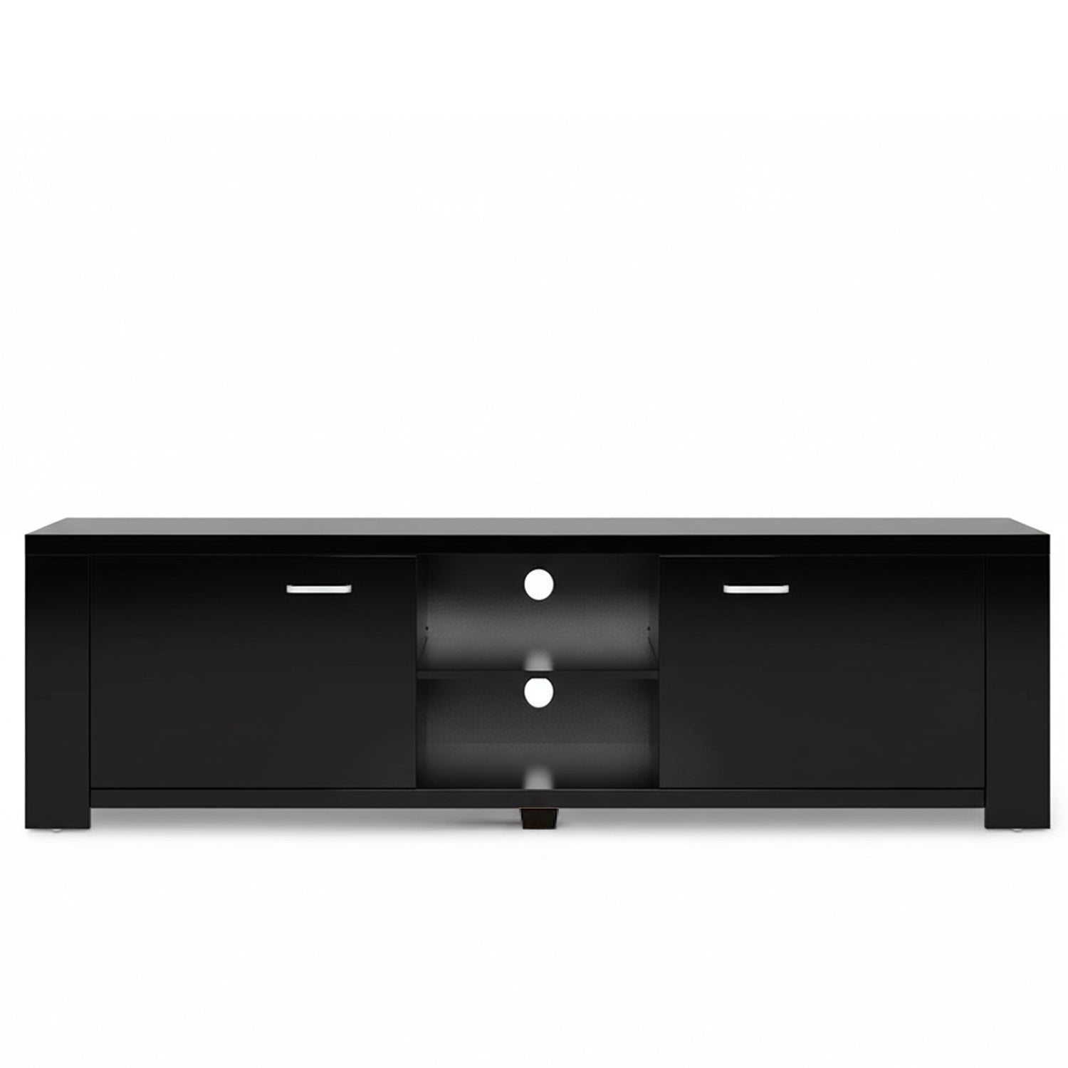 TV Cabinet Entertainment Unit 160cm Black Maxi