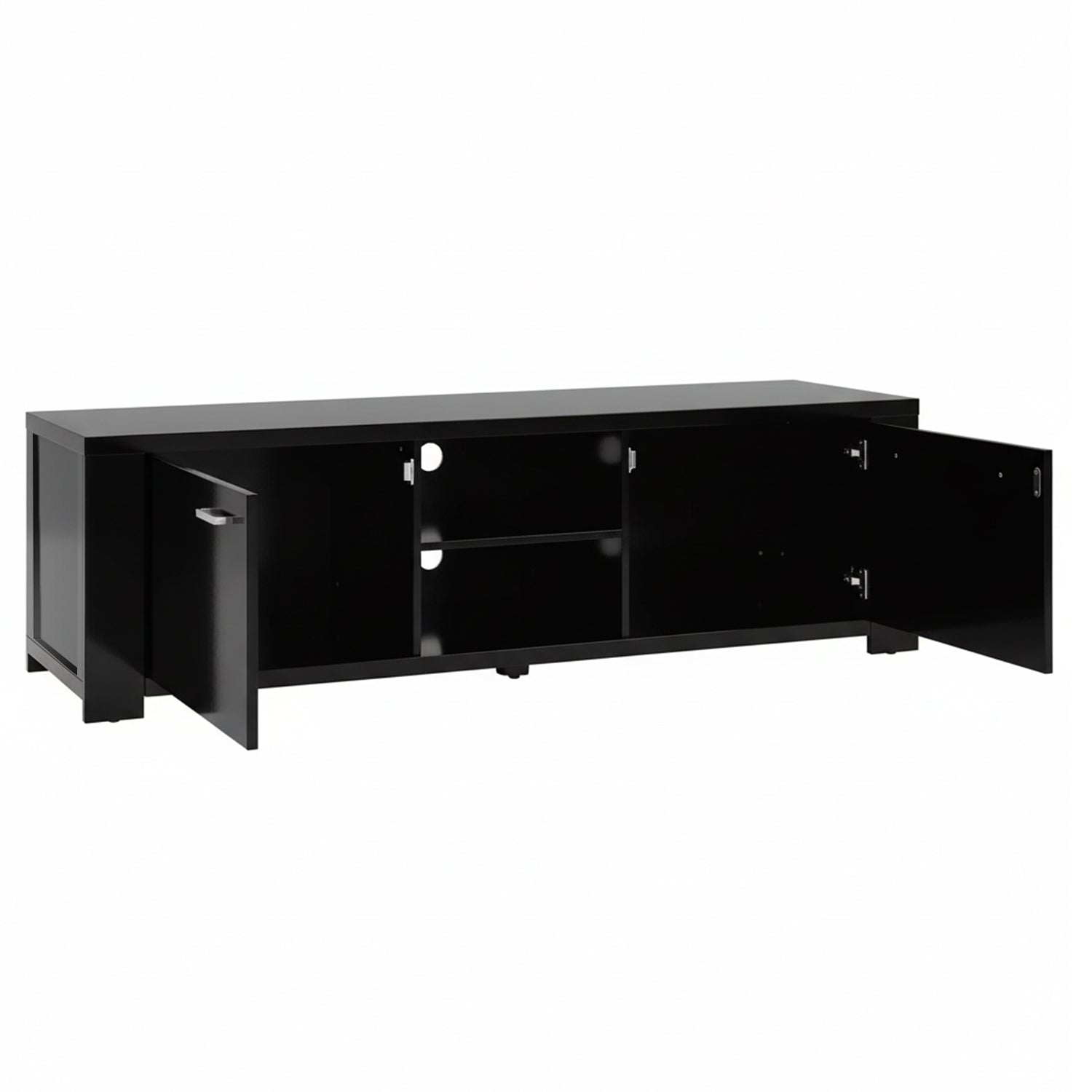 TV Cabinet Entertainment Unit 160cm Black Maxi