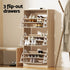 Artiss Shoe Cabinet Storage Drawer 45 Pairs Pine