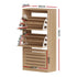 2‑Pack Shoe Cabinets – 3 Flip Drawers, Slatted Doors, Pine Finish