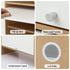 Narrow Shoe Cabinet 8‑Tier – White & Pine, Flip‑Door, Adjustable Shelves