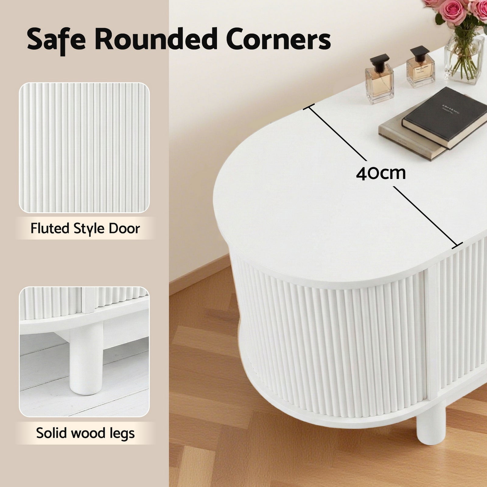 TV Unit Entertainment Unit Storage Cabinet 160cm White