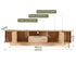 220cm Fluted TV Entertainment Unit, Fits Up to 98-Inch TVs, Pine