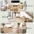 220cm Fluted TV Entertainment Unit, Fits Up to 98-Inch TVs, Pine