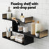 Floating Wall Shelf 3 Tier Black