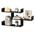 Floating Wall Shelf 3 Tier Black