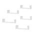 Artiss Floating Wall Shelves Set of 5 Mounted U-Shape Display Ledge, White