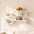 Artiss Set of 2 Floating Shelves Wall Mounted S-Shape Display Ledge, White