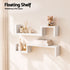 Artiss Set of 2 Floating Shelves Wall Mounted S-Shape Display Ledge, White