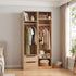 Artiss 2 Piece Wardrobe Set Clothes Closet Organiser Shelves Drawers 185cm Pine