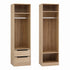 Artiss 2 Piece Wardrobe Set Clothes Closet Organiser Shelves Drawers 185cm Pine