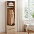 Wardrobe Closet – Pine 185cm Storage Organizer w/ Drawers & Hanging Rod
