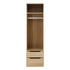 Wardrobe Closet – Pine 185cm Storage Organizer w/ Drawers & Hanging Rod