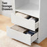 Wardrobe Closet White – 2 Drawers, Hanging Rod, Shelf, 185cm