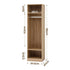 Wardrobe Closet Pine – 2 Shelves, Hanging Rod, Slim 185cm Storage Unit