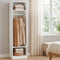 Artiss Wardrobe Closet White – 2 Shelves, Hanging Rod, Slim 185cm Storage Unit